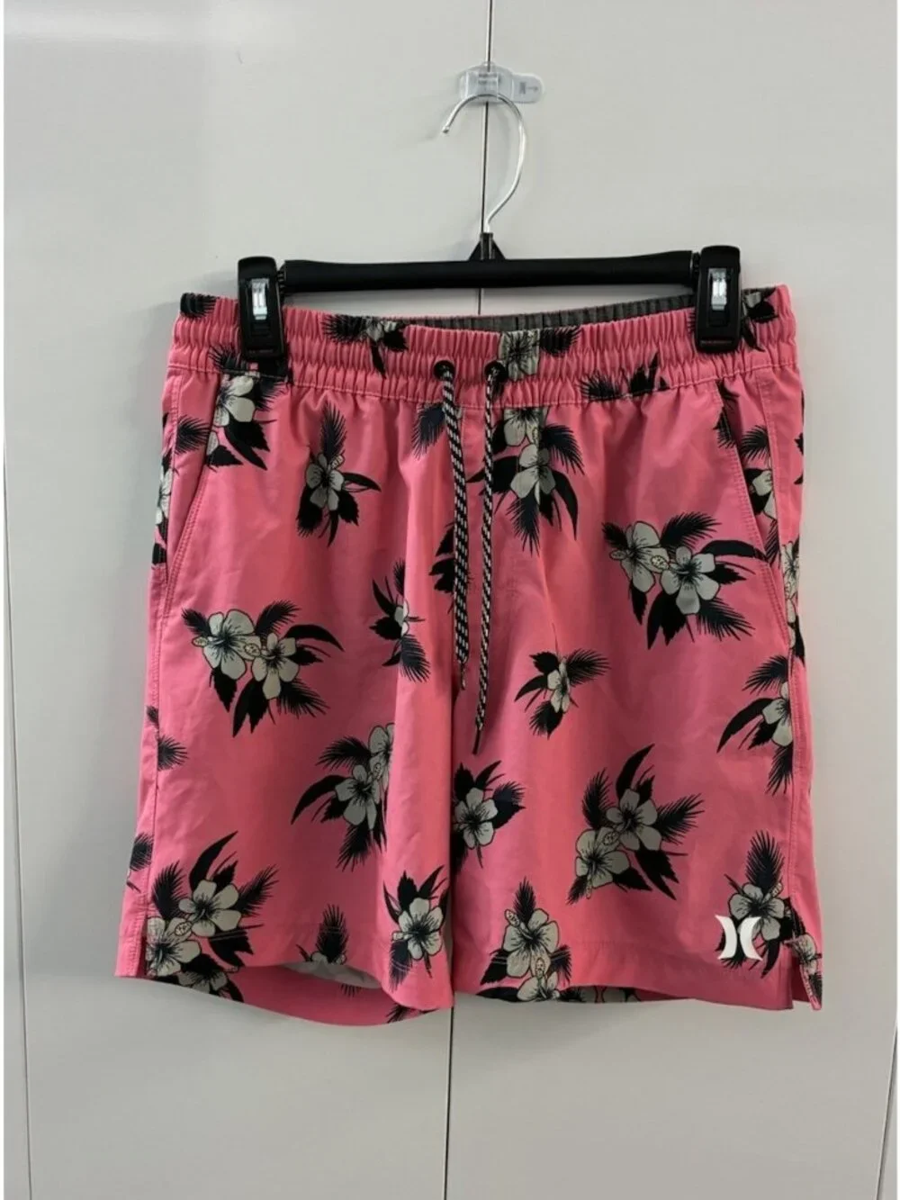 Hurley Board Shorts Swim Trunks‎ Pink Hawaiian Floral Small